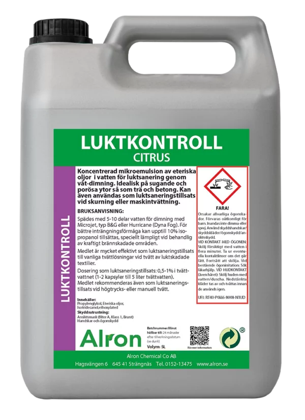 Alron Smell Control Citrus. Product mask odor citrus