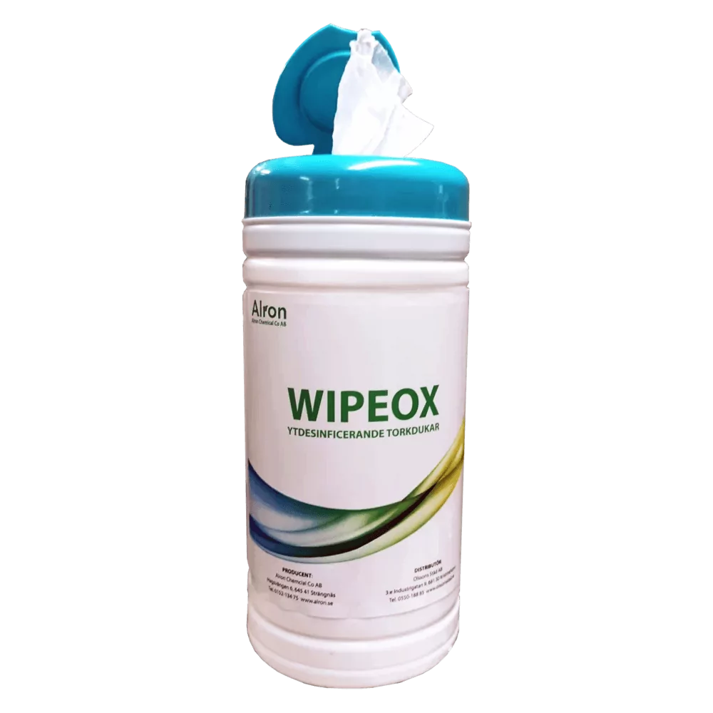 Alron WipeOX 50st Mögelsanering. Oxidationsmedel. Produkt ytdesinficerande torrduk liten förpackning Alron WipeOx
