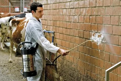 Sanering av tegelvägg med sprayer