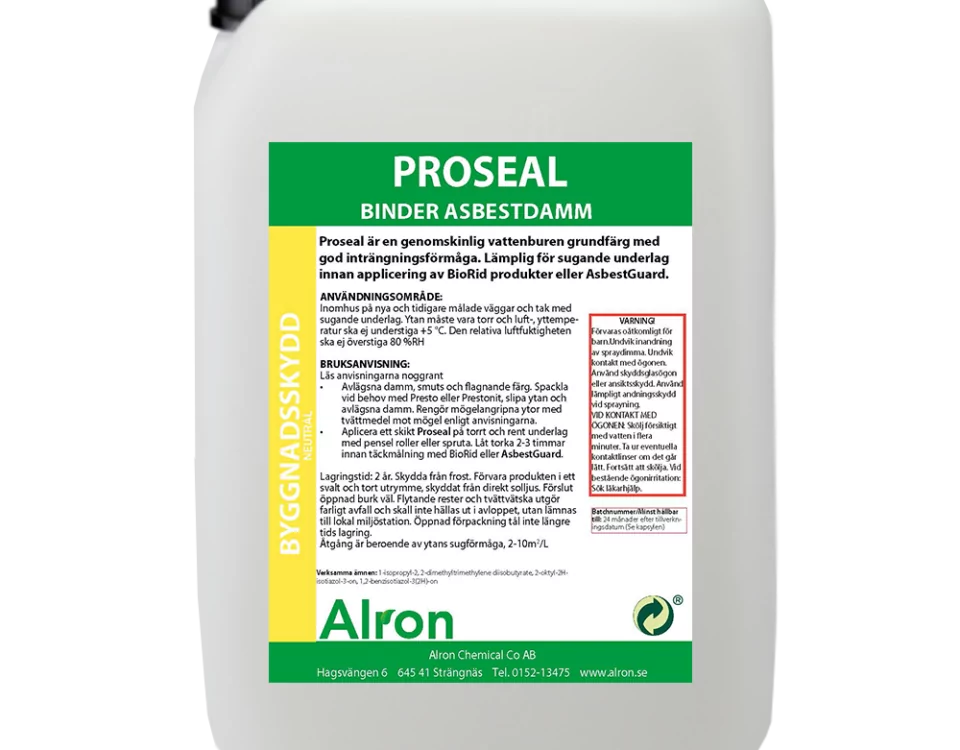 Proseal AsbestosBinder paint in transparent canister